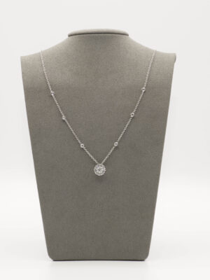 COLLANA ORO BIANCO E DIAMANTI