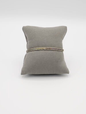 BRACCIALE TENNIS ORO ROSA, DIAMANTI E ZAFFIRI