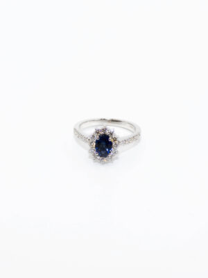ANELLO GIORGIO VISCONTI CON DIAMANTI E ZAFFIRO