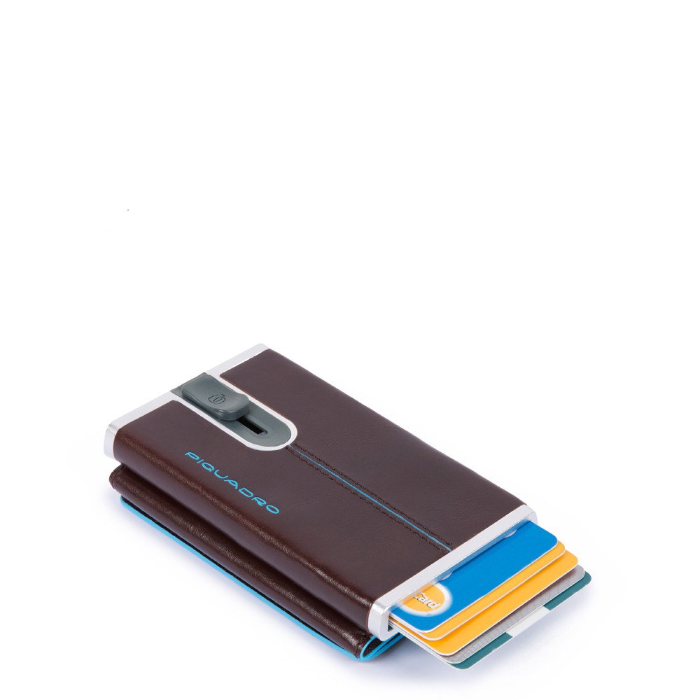 COMPACT WALLET PER BANCONOTE E CARTE DI CREDITO BLUE SQUARE