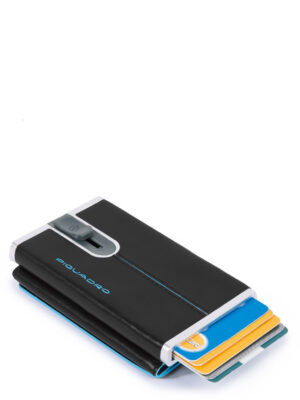 COMPACT WALLET PER BANCONOTE E CARTE DI CREDITO BLUE SQUARE