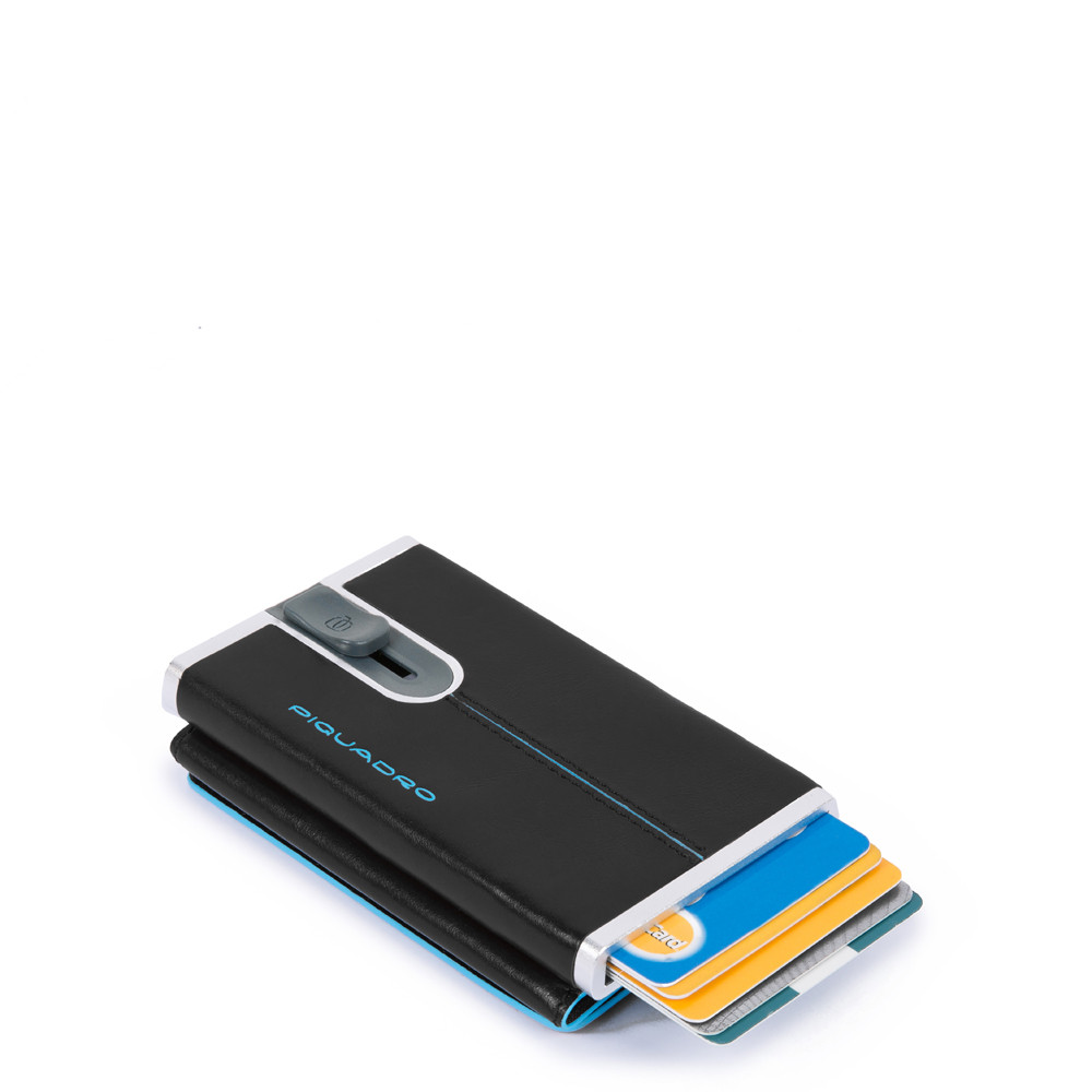 COMPACT WALLET PER BANCONOTE E CARTE DI CREDITO BLUE SQUARE