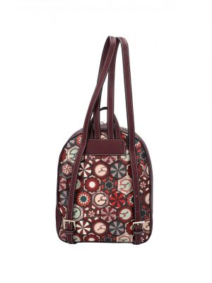 Zaino con Zip Teodosia dettagli Bordeaux