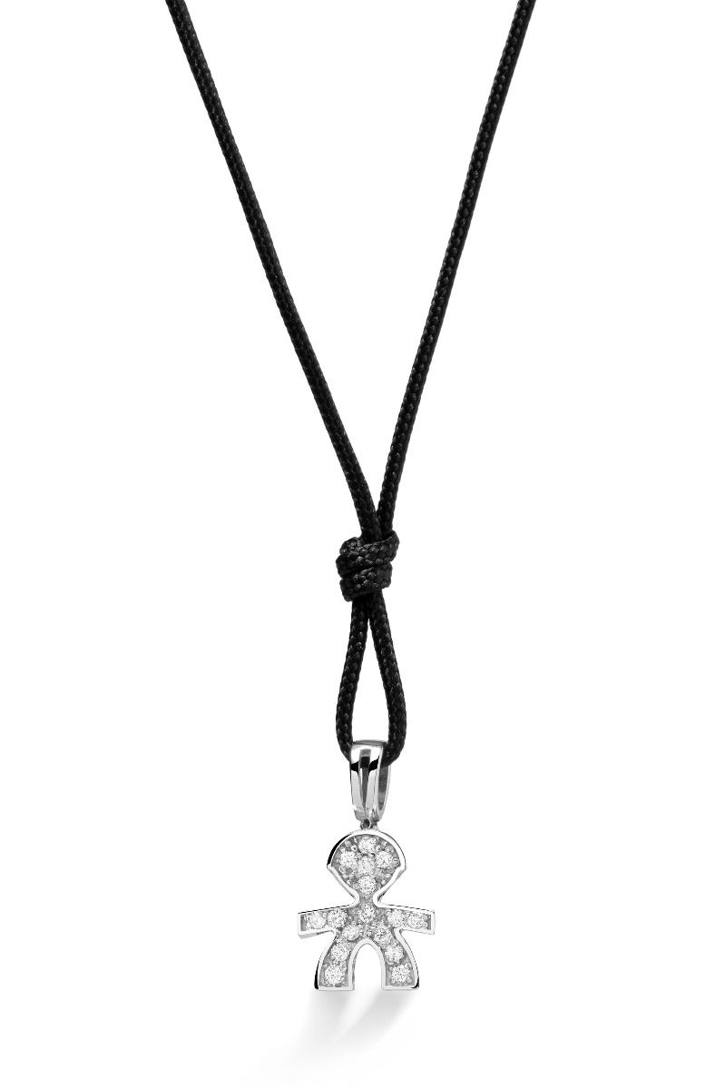 I PAVÉ MICRO ♡ CIONDOLO BIMBO ORO BIANCO E DIAMANTI